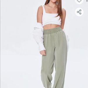 NWT Smocked Chambray Pants